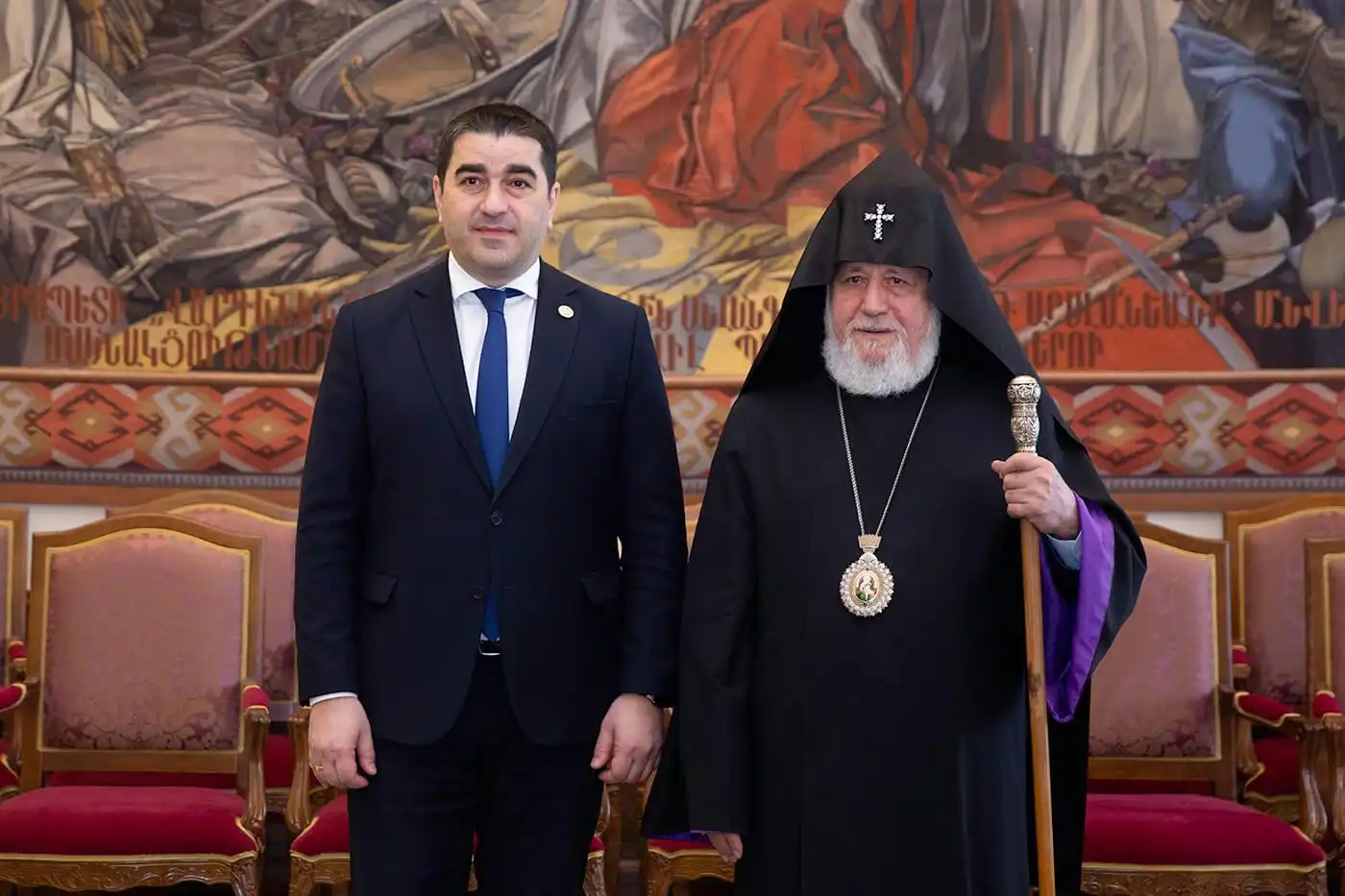 Ամենայն Հայոց Կաթողիկոսն ընդունեց Վրաստանի խորհրդարանի նախագահին