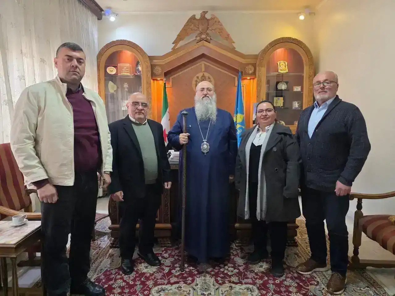 Հալէպ. Արեան տուուչութեան արշաւի պատասխանատուներ այցելեցին՝ Առաջնորդ Սրբազանին        