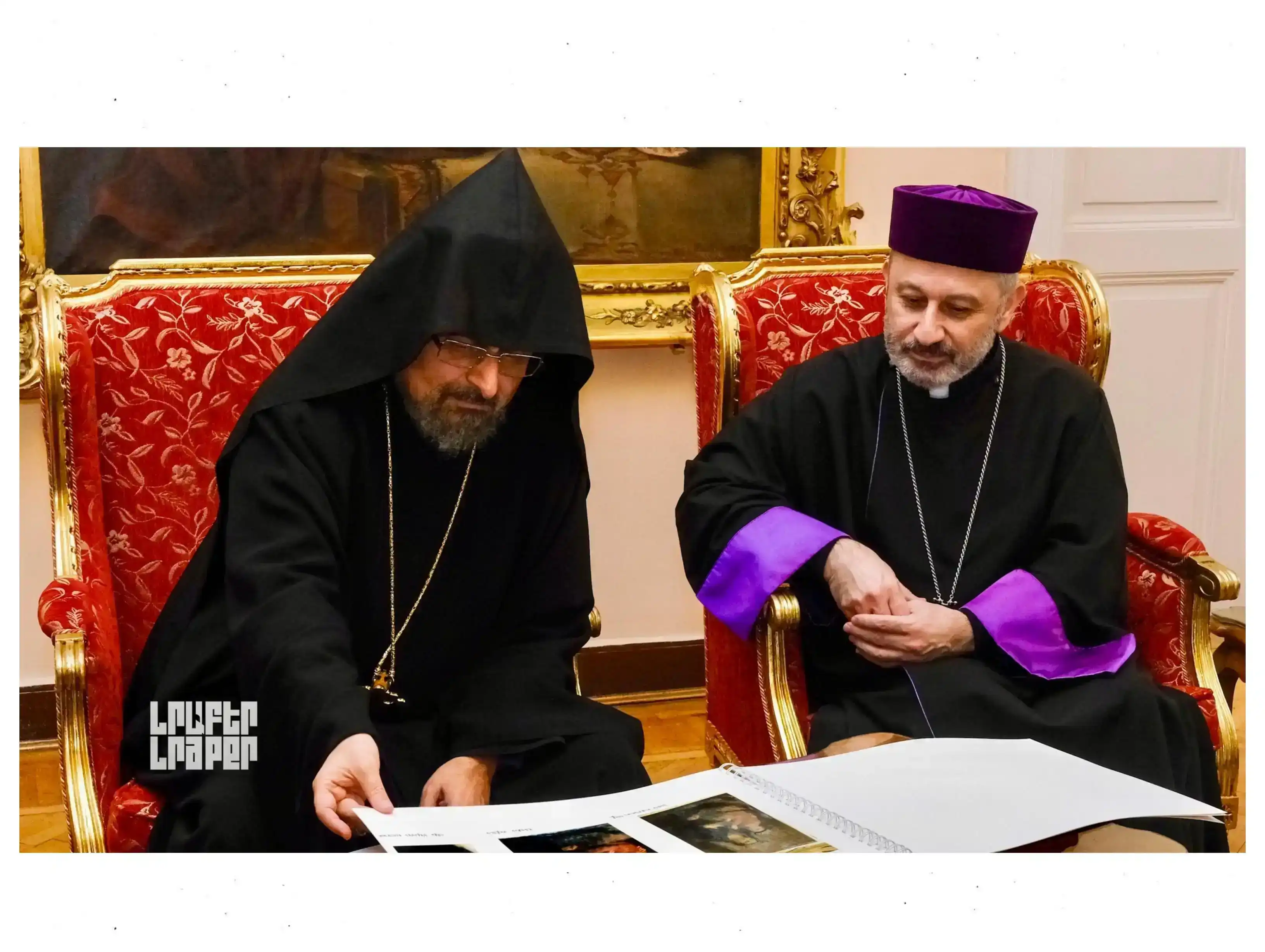 Սահակ Բ. Պատրիարքի շնորհաւորական այցը Հայ Կաթողիկէ Առաջնորդարան. Պատրիարքն ու պատուիրակութիւնը ընդունուեցան Պատրիարքական Կառավարիչ Գերապայծառ Տ. Վարդան Թ. Ծ. Վրդ. Գազանճեանի կողմէ