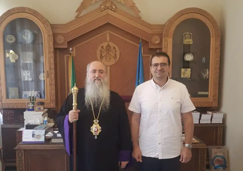 «Together» հաստատութեան Սուրիոյ ներկայացուցիչ՝ Յակոբ Յակոբեան Գերշ. Տ. Մակար արք.ին՝ հիւր 