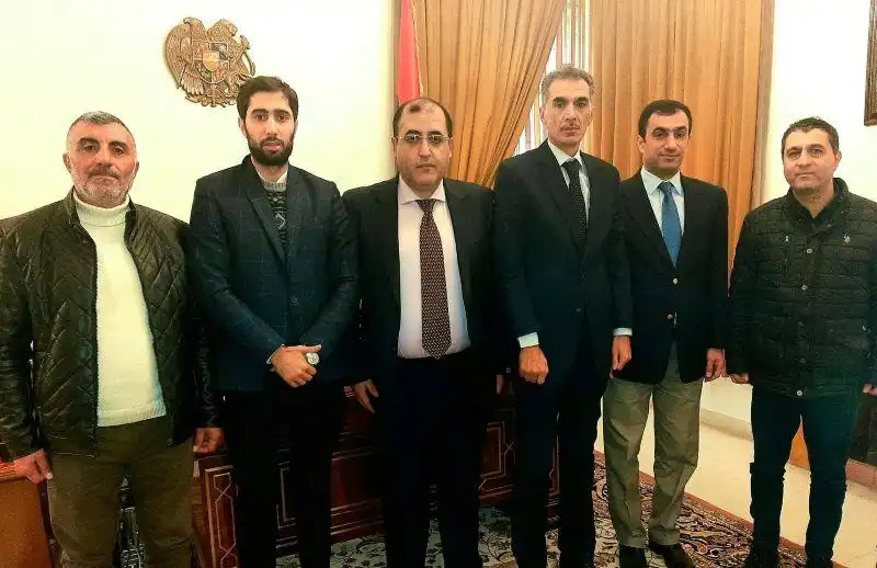 Հալէպի «Ղովմի» կուսակցութեան պատուիրակութիւնը՝ ՀՀ հիւպատոսարան այցելած է. Պատուիրակութեան մէջ եղած է մեր հայրենակից՝ Յակոբ Նալպանտ-Տըլտըլեանը 