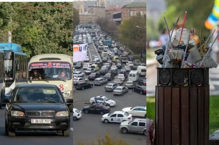 Փոխադրութիւն, խցանումներ, կայանատեղիներ եւ աղբահանութիւն. երեւանցիներուն յուզող խնդիրները. «GALLUP»
