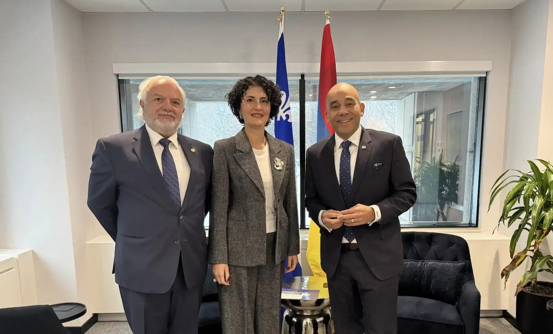 Գանատայի մեջ դեսպան Անահիտ Հարությունյանի այցը՝ Քվեբեկ. Նրան ընկերակցում էր Քվեբեկում ՀՀ պատվավոր հյուպատոս Լեւոն Աֆեյանը