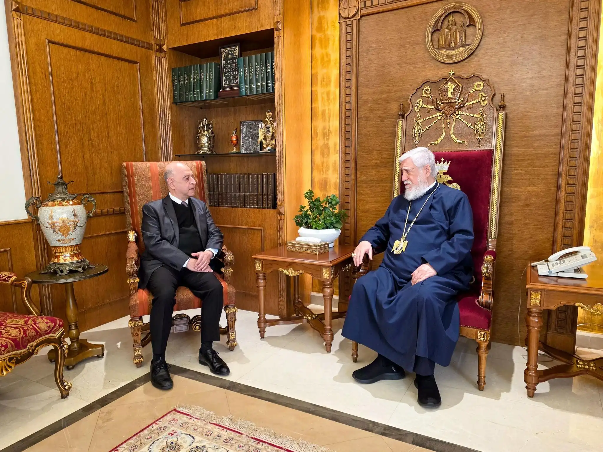 Անթիլիաս. Ն.Ս.Օ.Տ.Տ Արամ Ա. Կաթողիկոս ընդունեց Վեր. Փոլ Հայտոսթեանը