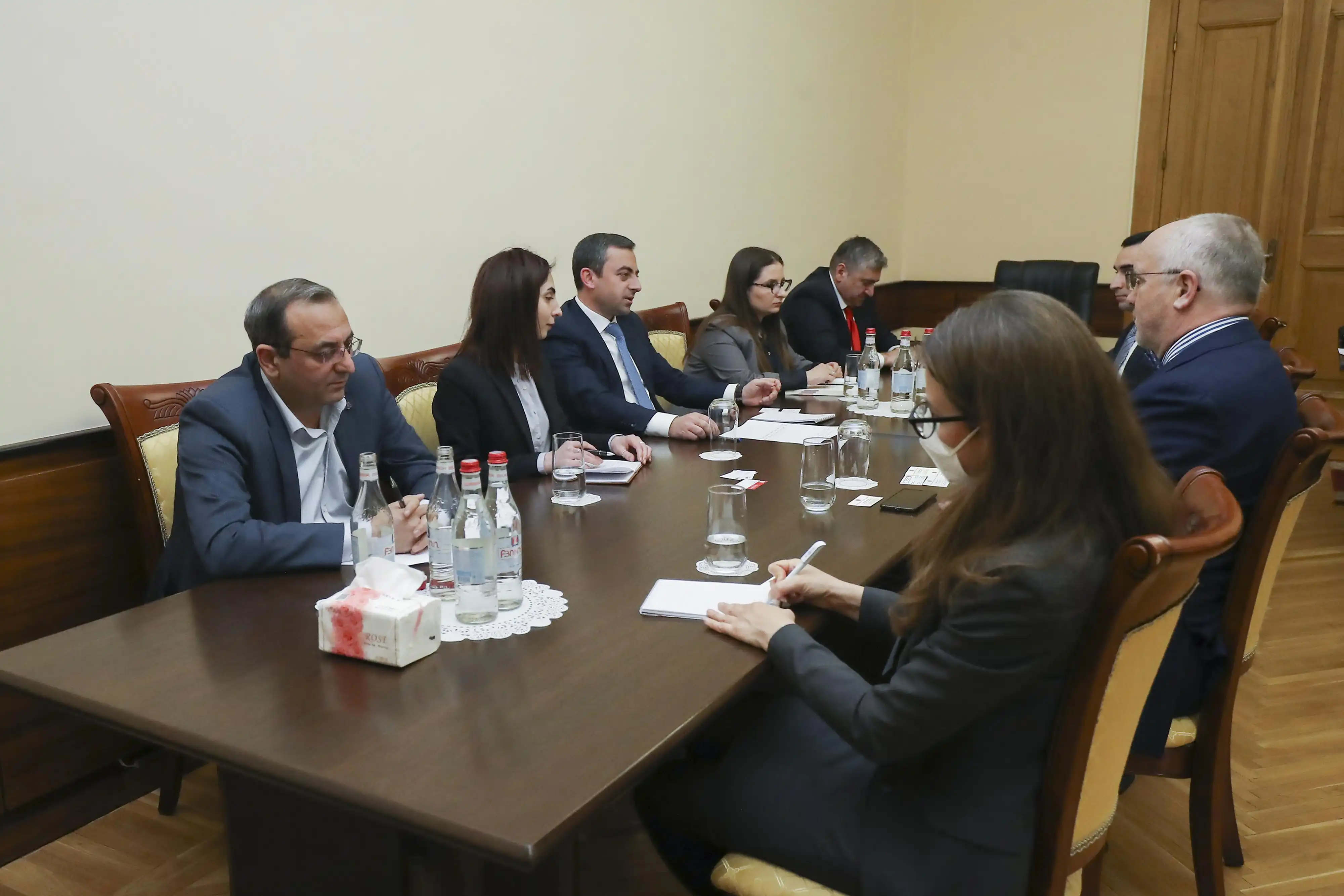 Իշխան Սաղաթելեանն ընդունել է Եւրոպական Խորհրդարանի պատգամաւորներ Մարինայ Կալիւրանդին եւ Եոազես Օլեկասին