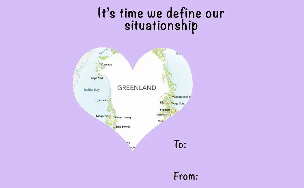 Սպիտակ տունը Սուրբ Վալընթայնի օրուան նուիրուած բացիկ հրապարակած է Կրինլտի պատկերով