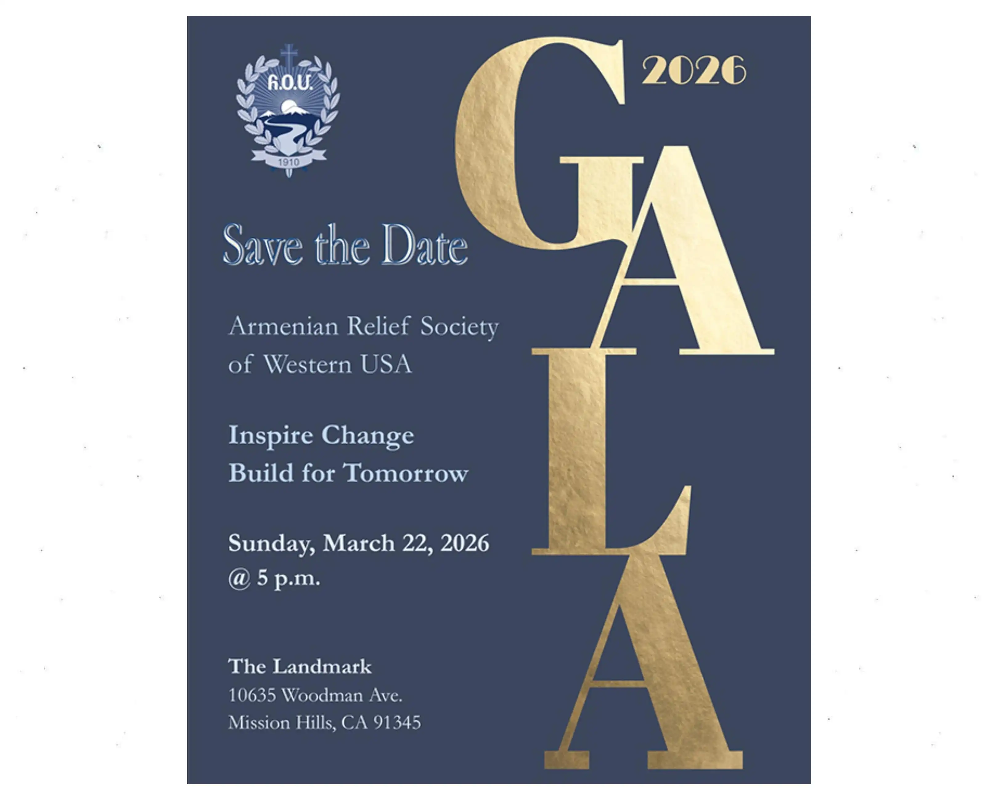 ՀՕՄի Արեւմտեան Ամերիկայի շրջանի 2026ի «Կալա»ն՝ 22 Մարտին