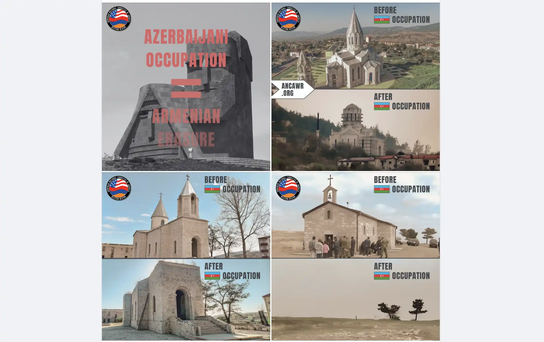 Ատրպէյճանցի բարբարոսները կը շարունակեն ոչնչացնել Արցախի հայկական յուշարձանները. ANCA