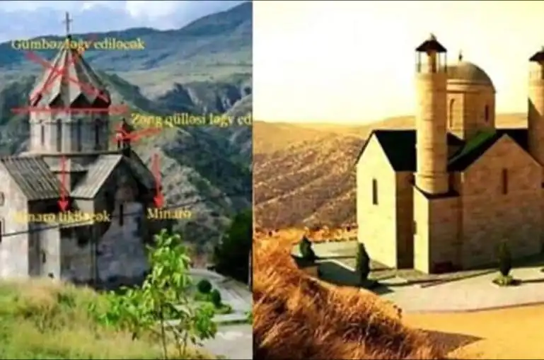 Ատրպէյճան Բերձորի եկեղեցին մզկիթի վերածած է 