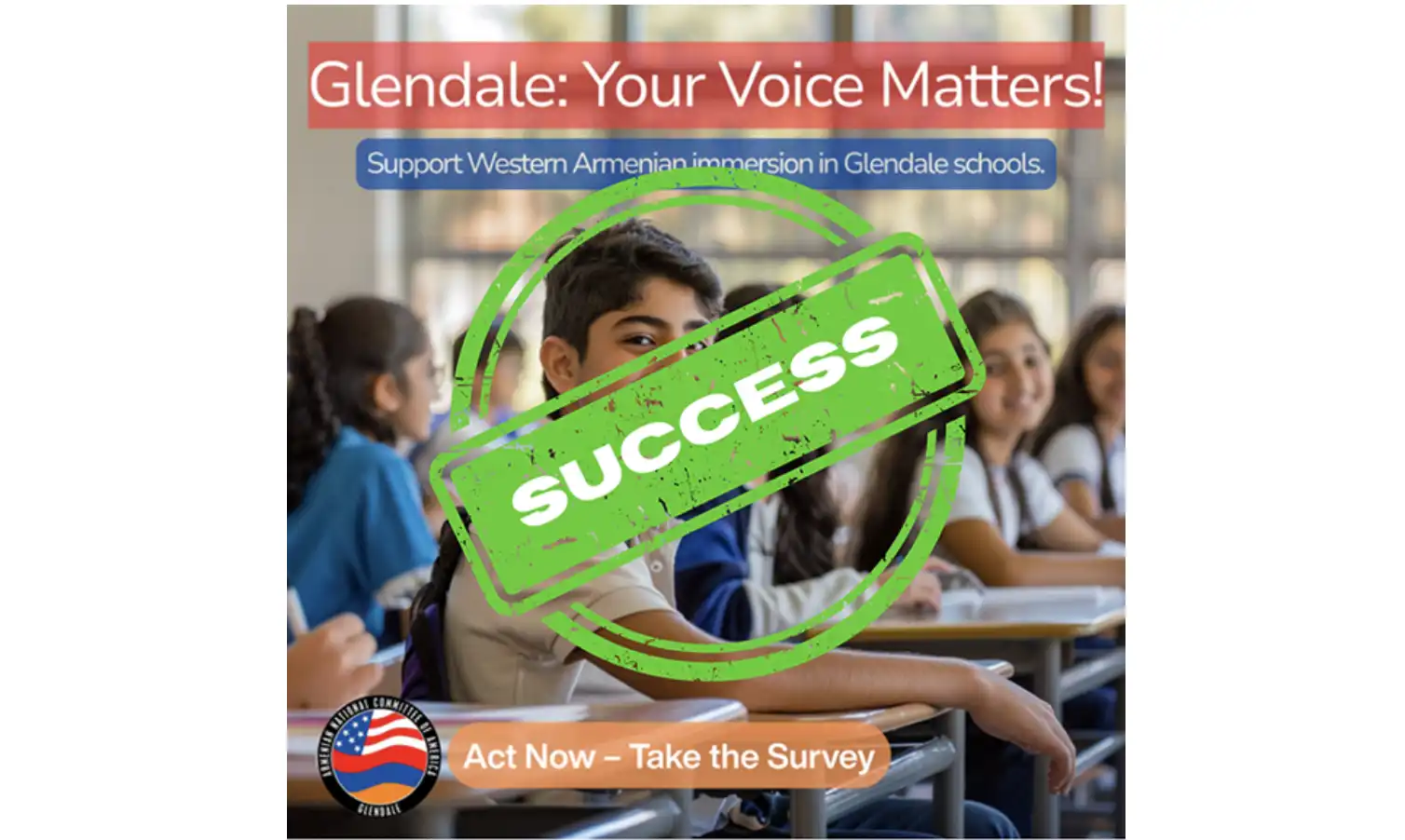 Կլենտէյլի Միացեալ կրթաշրջանի վարչութիւնը Արեւմտահայերէն դասաւանդելու ծրագիրը ընդունեց