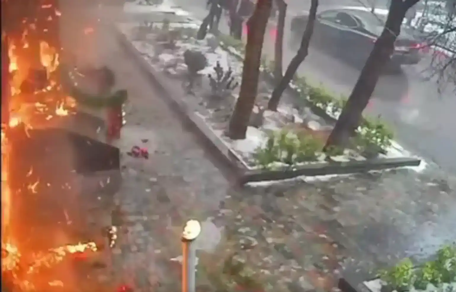 Երեւան. Հրդեհ՝ Փուշքինի փողոցին վրայ