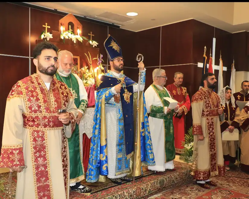  Ս. Տրդատ եւ Ս. Աշխէն մատրան Անուանակոչութեան Տօն.Թեմակալ Առաջնորդը  մատուցած է  Սուրբ Պատարագ