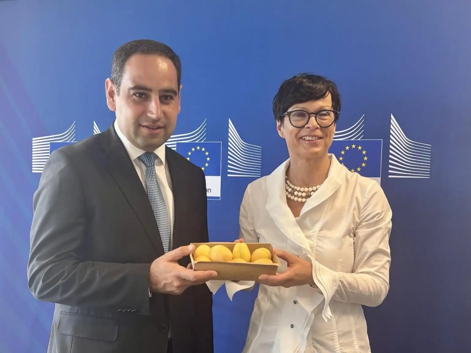 Հայկական ծիրանի առաջին խորհրդանշական քանաը հասած է Եւրոպա
