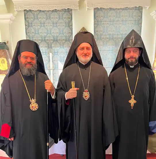 Թրակիոյ մէջ. Հոգշ. Տ. Յովհաննէս ծ. վրդ. Սաղտըճեան  ներկայ եղած է Յունաց Առաջնորդի հետ հանդիպման