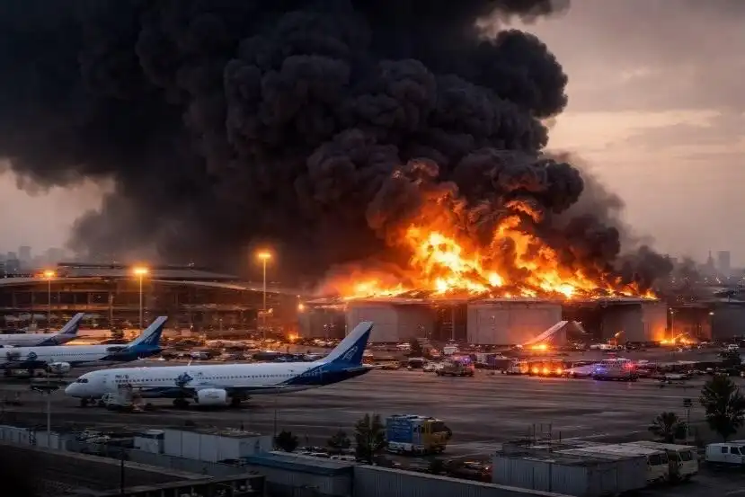 Իրանեան հարուածներուն հետեւանքով Քուէյթի միջազգային օդակայանին մէջ հրդեհ 