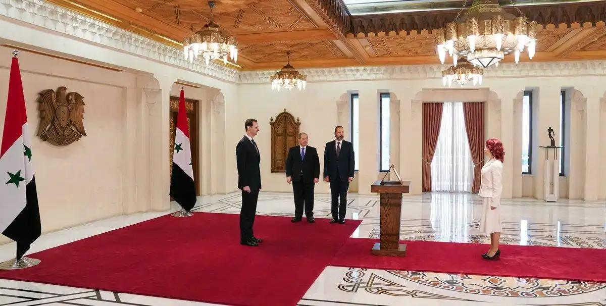 Նորա Արիսյանը երդվեց Սիրիայի նախագահական պալատում