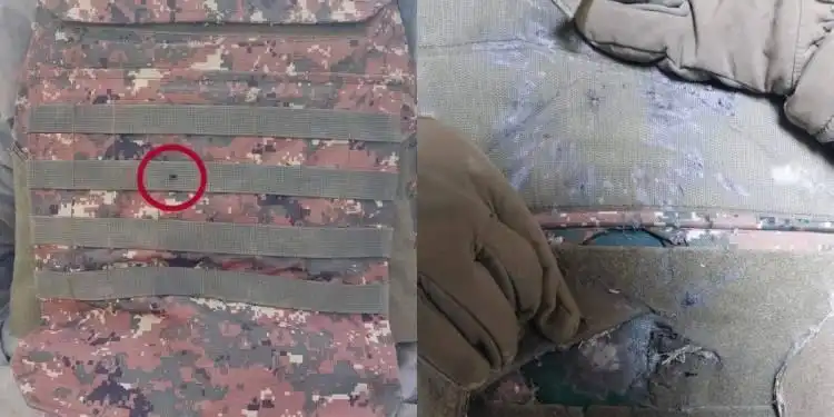 Հայ զինուորի կեանքը փրկուած է զրահաբաճկոնի շնորհիւ 