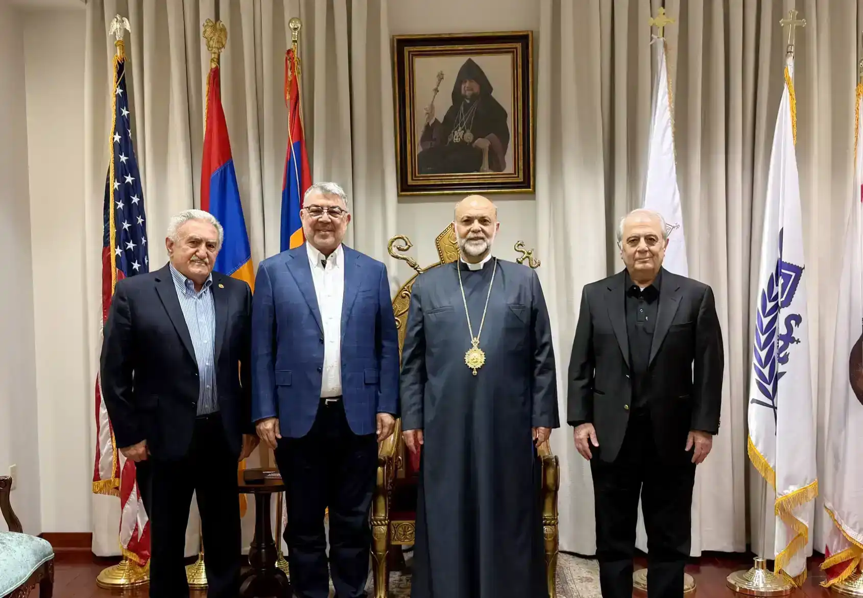 Մեծի Տանն Կիլիկիոյ Կեդրոնական Վարչութեան համա-ատենապետին այցը՝  Ազգային Առաջնորդարան 