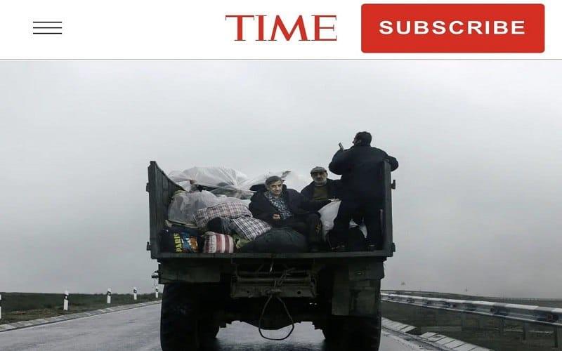 TIME-ի «Տարուան լուսանկարներ»ուն մէջ տեղ գտած է նաեւ Արցախէն բռնագաղթի լուսանկարը 
