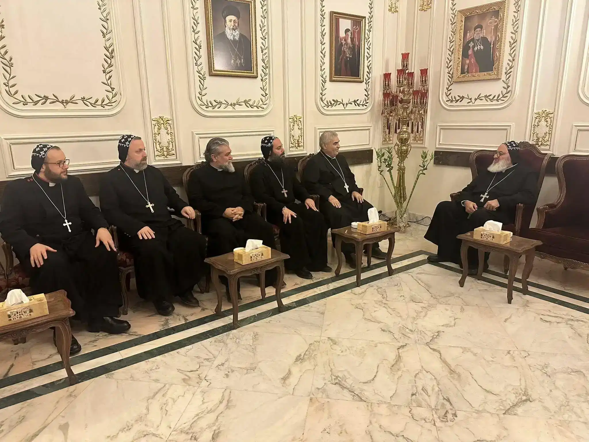  Դամասկոս.Գերյ. Գէորգ եպս. Ասատուրեան Մար Իգնատիոս Եփրեմ  Բ.Պատրիարքին հիւր 