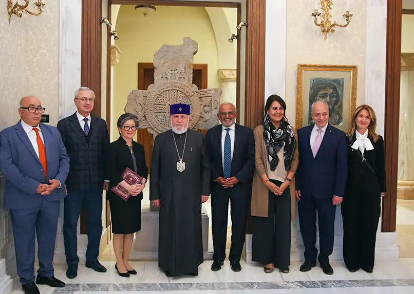 Ամենայն Հայոց Կաթողիկոսն ընդունեց   տեղեկատվական տեխնոլոգիաների ոլորտում   2022 թ. ՀՀ պետական մրցանակի դափնեկրին