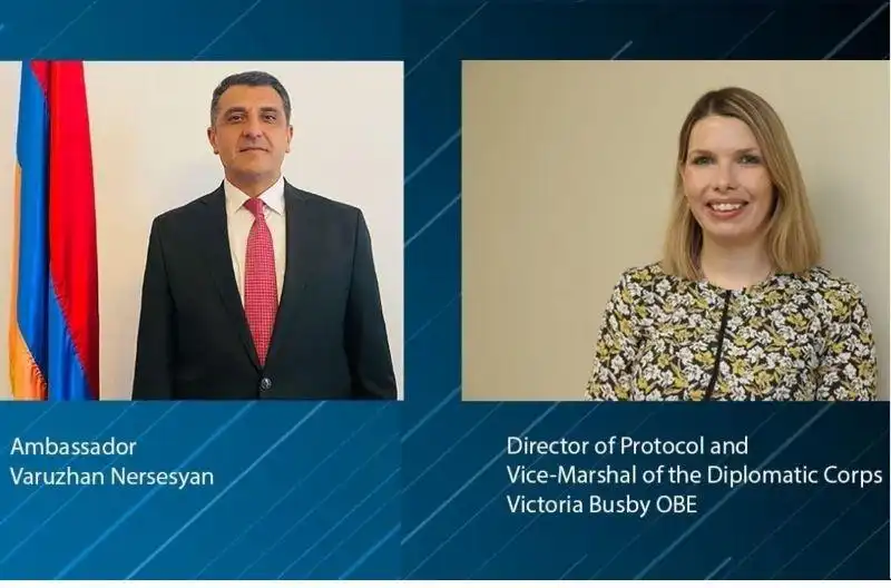 Դեսպան Վարուժան Ներսէսեան իր հաւատարմագրերը յանձնած է Միացեալ Թագաւորութեան դիւանագիտական գերատեսչութեան փոխ-մարշալին 