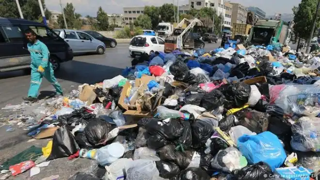 Պէյրութի    թաղերը  դարձեալ աղբերով կը լեցուին