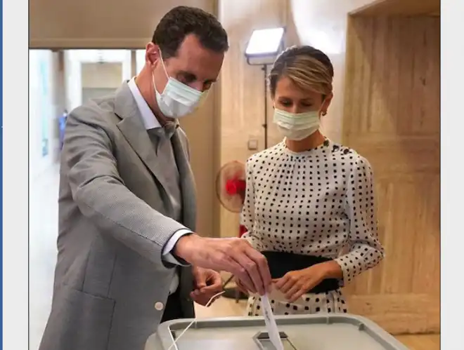 Սուրիոյ  մէջ. Նախագահ Ասատն ու իր կինը  մասնակցեցան   քուէարկութեան