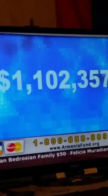 Արտահերթ տելետոնի ընթացքում $ 1,102,357 է հավաքվել Արցախի համար