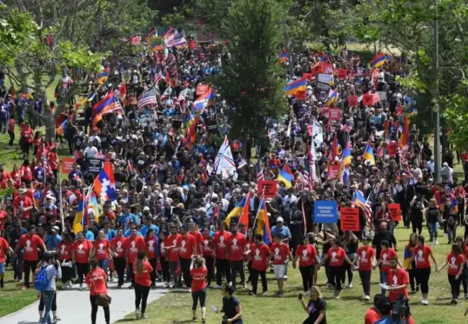 Ապրիլ 24-ի առթիւ մեծ քայլարշաւ Լոս Անճելոսի մէջ