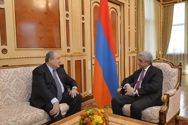 Սերժ Սարգսյանը հանդիպում է ունեցել Հայաստանի նախագահի թեկնածու Արմեն Սարգսյանի հետ
