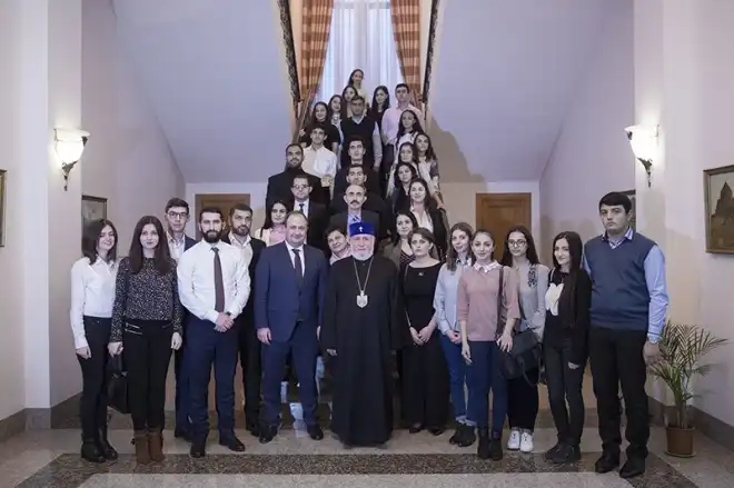 Ամենայն Հայոց Կաթողիկոսն ընդունեց ԵՊՀ Արևելագիտության ֆակուլտետի  պրոֆեսորադասախոսական անձնակազմին