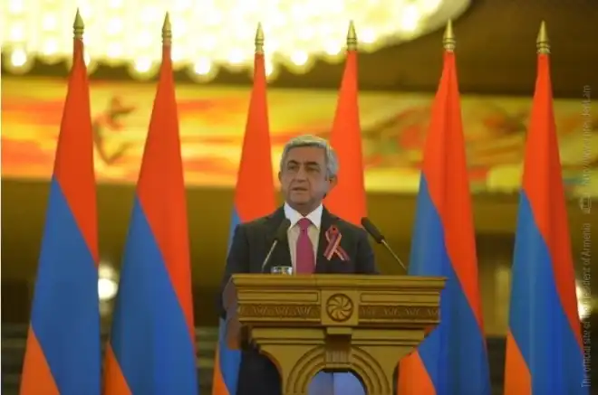 ՀՀ Նախագահ Սերժ Սարգսեանի Ուղերձը Մայիսեան Եռատօնի առթիւ