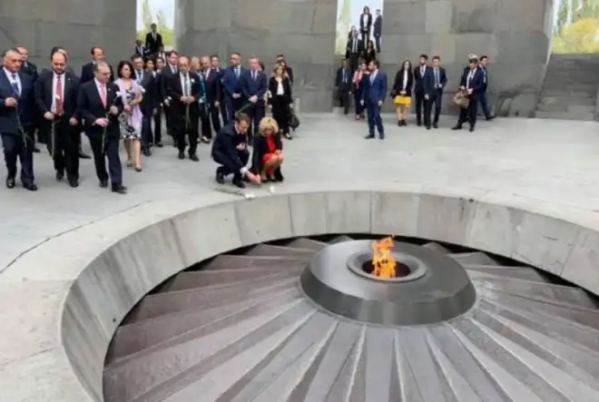 Էմանուէլ Մաքրոն  յարգեց  Ցեղասպանութեան զոհերու յիշատակը(Լուսանկարներ) (Տեսանիւթ)