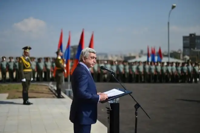 Նախագահ Սարգսեան ներկայ եղած է Վազգէն Սարգսեանի անուան ռազմական համալսարանի նորակառոյց շէնքի բացման