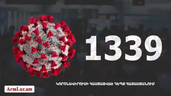 Հայաստան.«Քորոնա»ով վարակուածներուն թիւը հասաւ 1339-ի