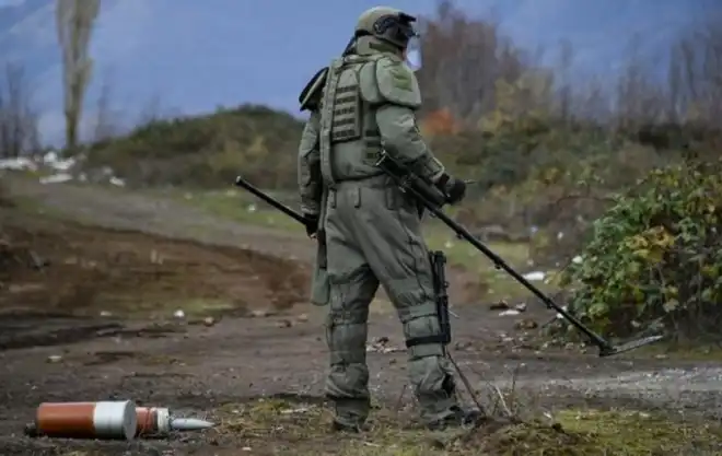 Ռուս ականազերծները կը շարունակեն իրենց աշխատանքը Արցախի մէջ. Վնասազերծուած է մեծ  քանակութեամբ պայթիւնավտանգ նիւթ