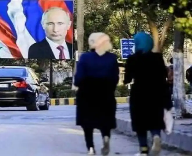 Փութինի լուսանկարները Դամասկոսի մէջ Ասատի նկարներէն աւելի տարածուած են