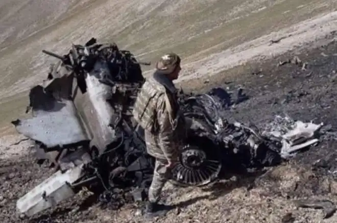 Թրքական F-16 կործանիչի կողմէ խոցուած հայկական Սու-25 գրոհիչի մնացորդները (Լուսանկարներ)