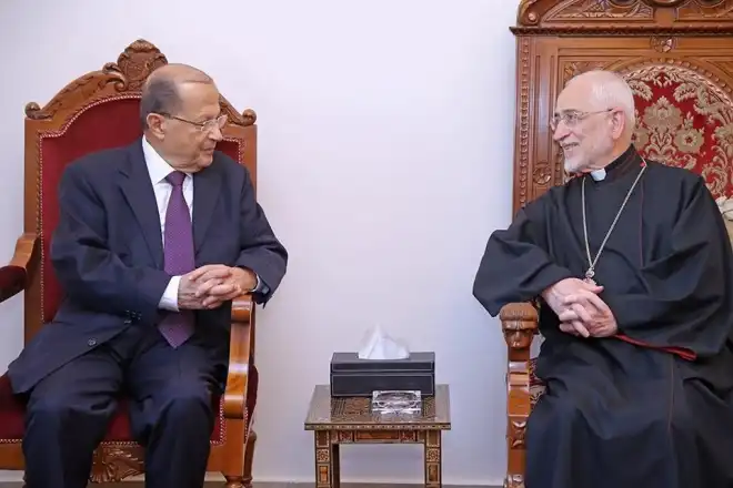 Երեսփոխան Միշէլ Աուն   Այցելեց Հայ Կաթողիկէ Պատրիարքարան