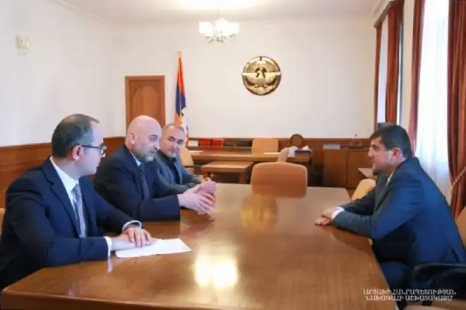 ՀԲԸՄ-ի Հայաստանի նախագահ Վազգէն Եագուպեանի հանդիպումը Արցախի նորընտիր նախագահին հետ