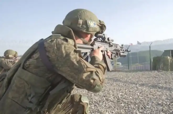 Ռուս խաղաղապահները ռազմական վարժանք կատարած են Արցախի մէջ