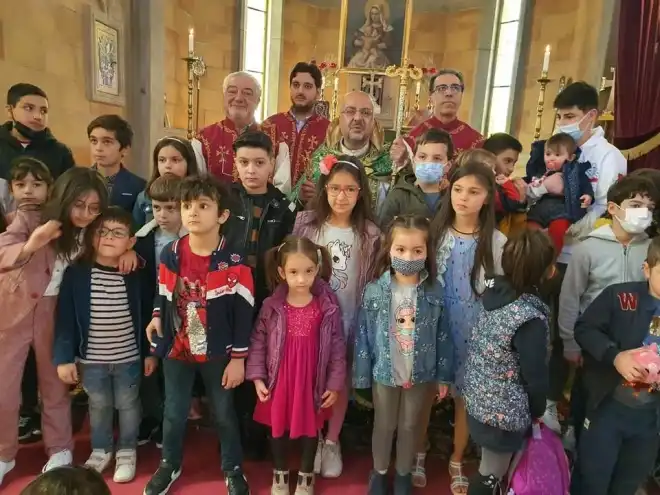 Ծաղկազարդը ՝ Ժընեւի  Սուրբ Յակոբ Եկեղեցւոյ մէջ