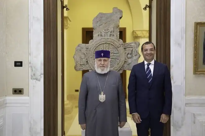 Ամենայն Հայոց Կաթողիկոսն ընդունած է ՀՀ-ի մէջ Իտալիոյ նորանշանակ դեսպանը